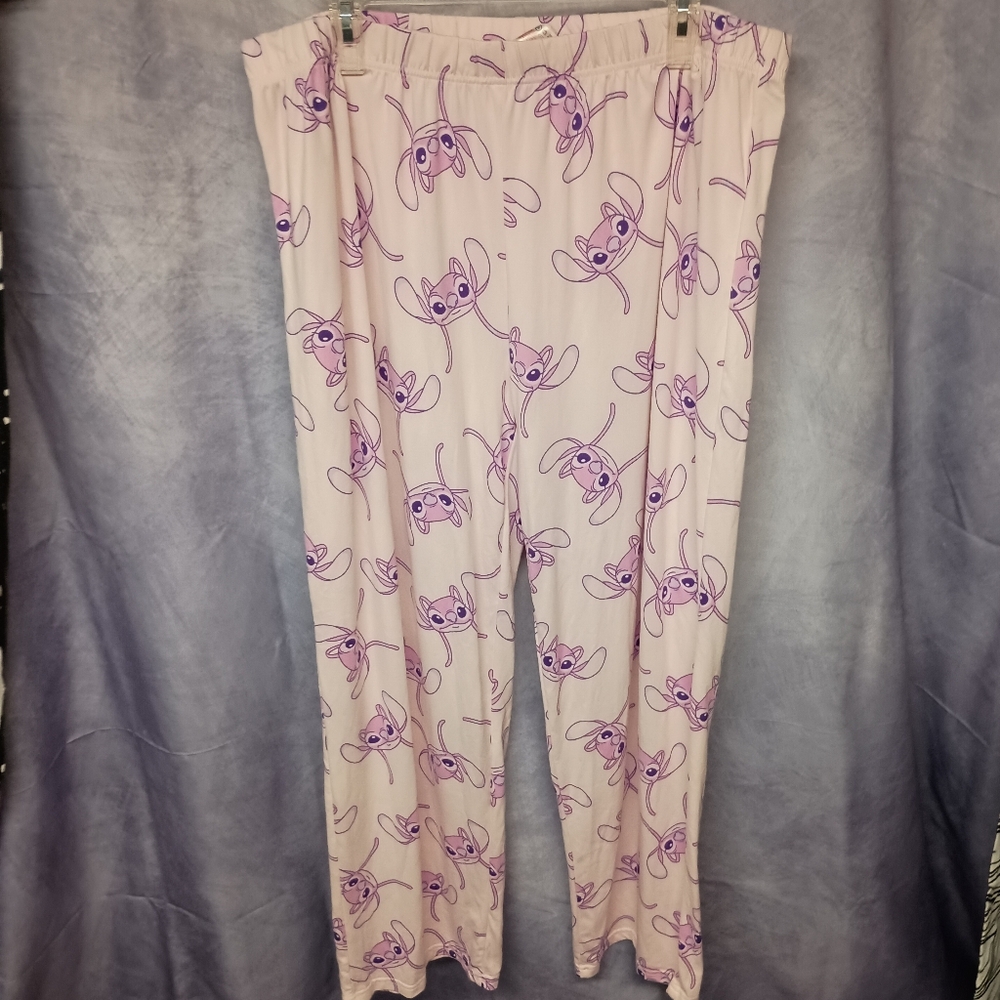 Disney Primark Pink Angel Stitch Comfy Lounge Pant Pajamas